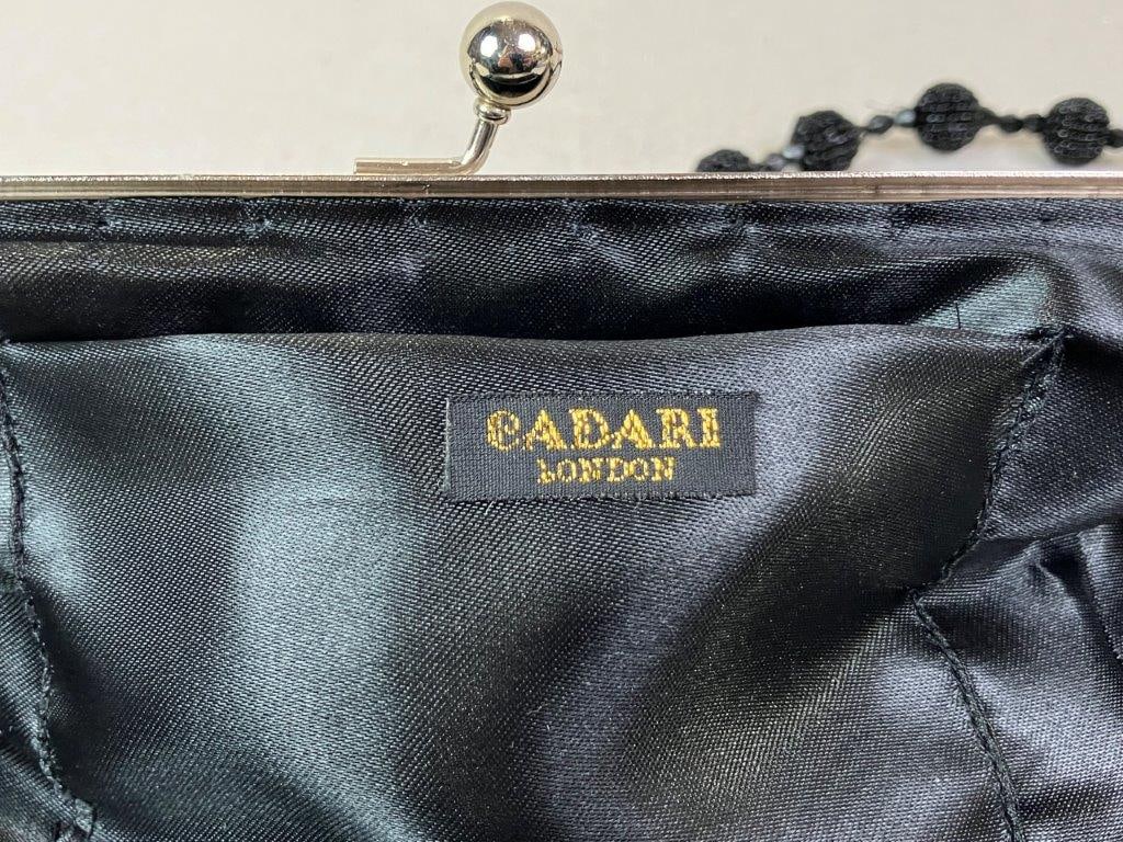 Cadari London Beaded and Sequin Black Evening Bag - 8