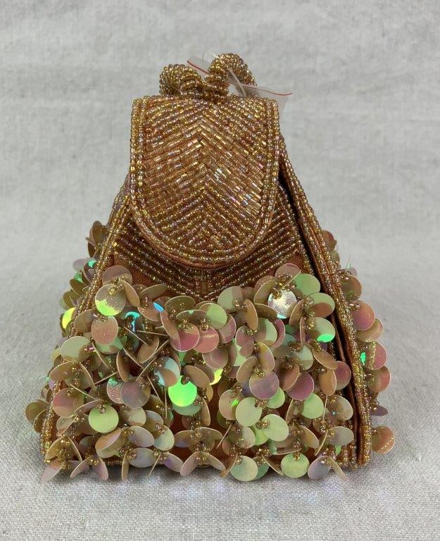 Cadari London Beaded Tangerine Evening Bag (1 of 8)