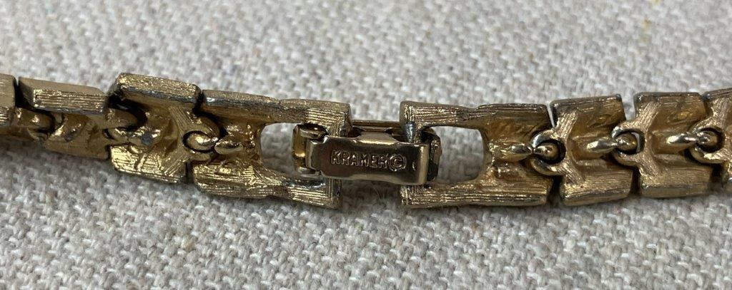 Two Goldtone Costume Jewelry Necklaces, Goldette and Kramer - 7