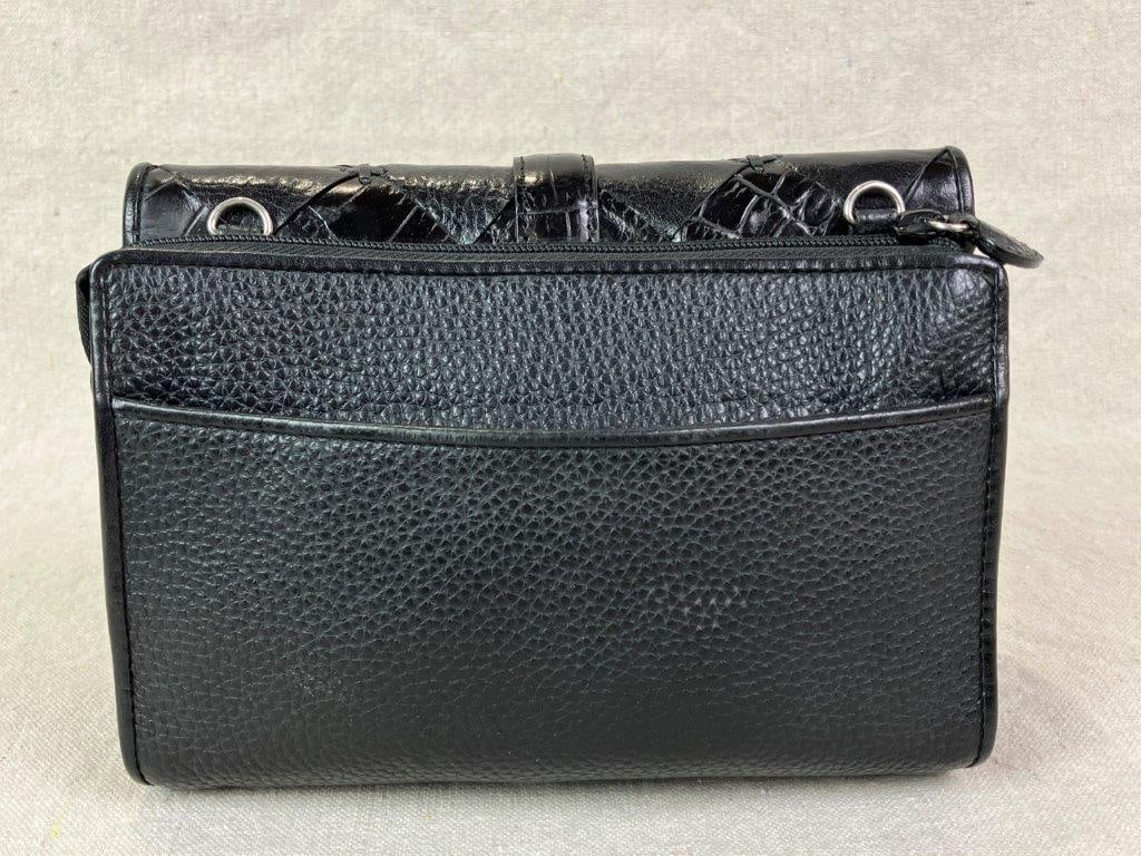 Brighton Black Leather Crossbody Bag or Wallet - 4