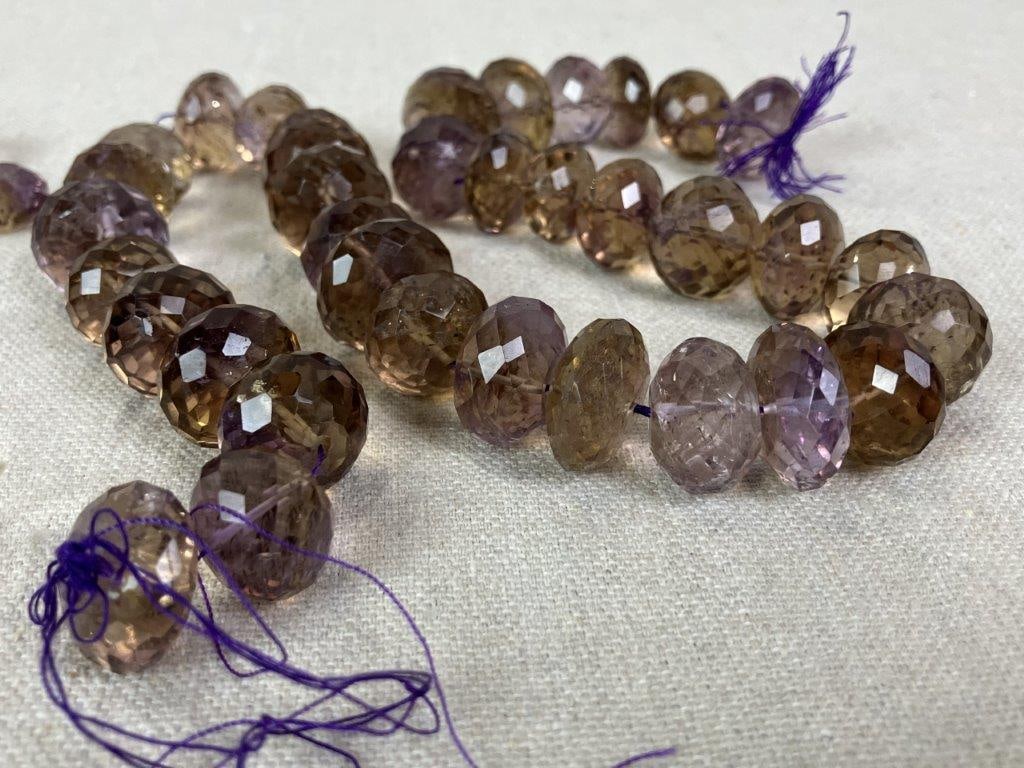Assortment of Mixed Stone Amethyst and Ametrine Beads - 2