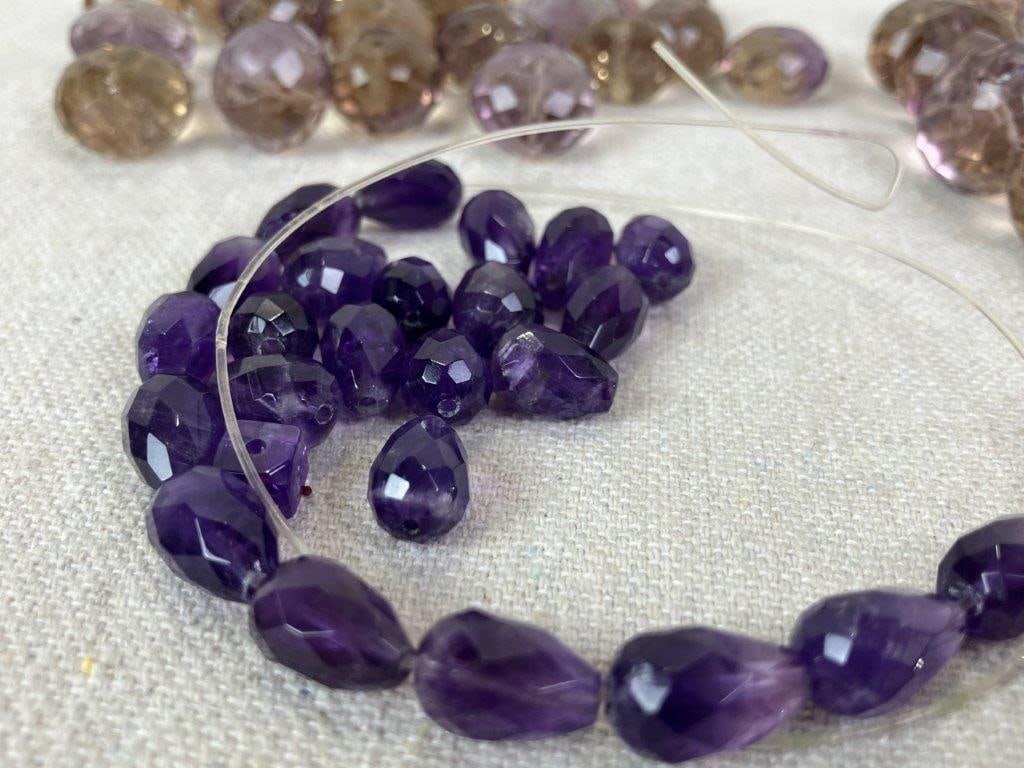 Assortment of Mixed Stone Amethyst and Ametrine Beads - 3