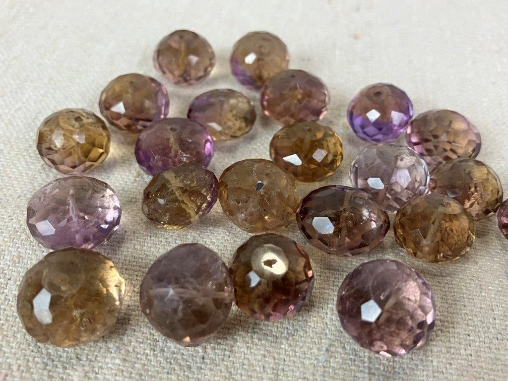 Assortment of Mixed Stone Amethyst and Ametrine Beads - 4