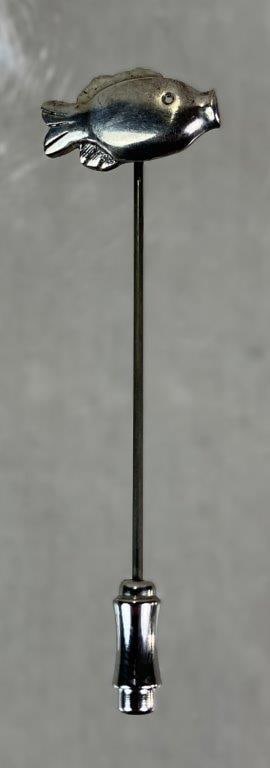 Theo Sable Sterling Silver Fish Pin - 2