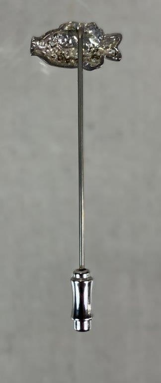 Theo Sable Sterling Silver Fish Pin - 3