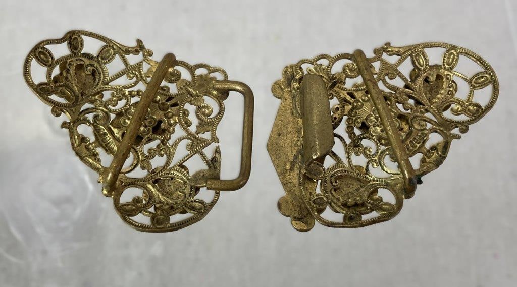 Late 19th Century Women’s Brass Belt Buckle - 4