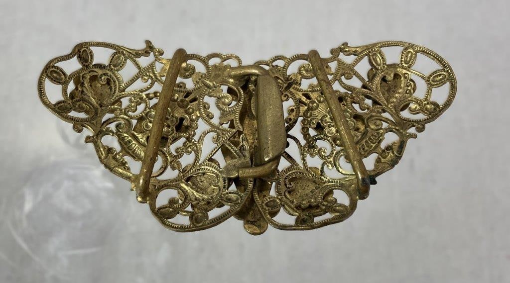 Late 19th Century Women’s Brass Belt Buckle - 5