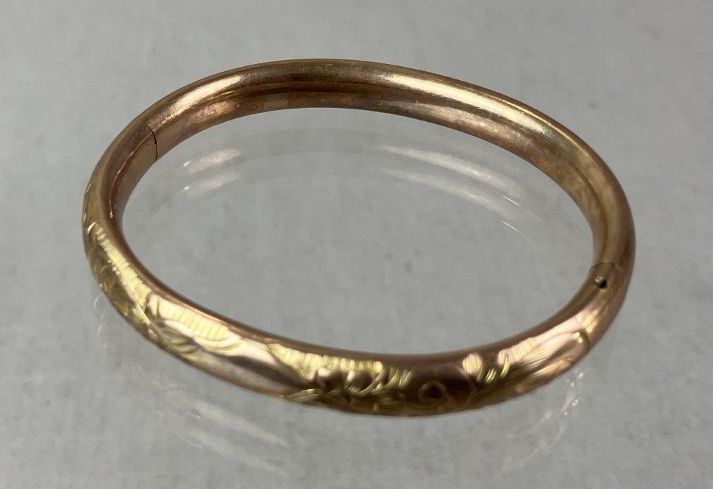 Goldtone Locket and Bangle Bracelet - 5