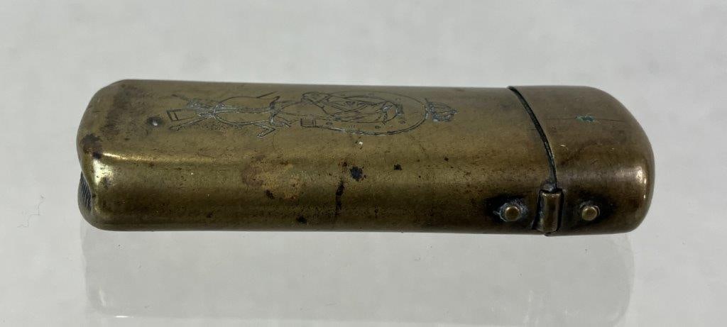 Antique Equestrian Horse Motif Match Safe - 6