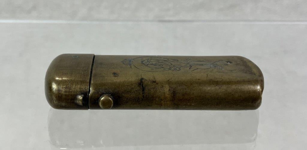 Antique Equestrian Horse Motif Match Safe - 8