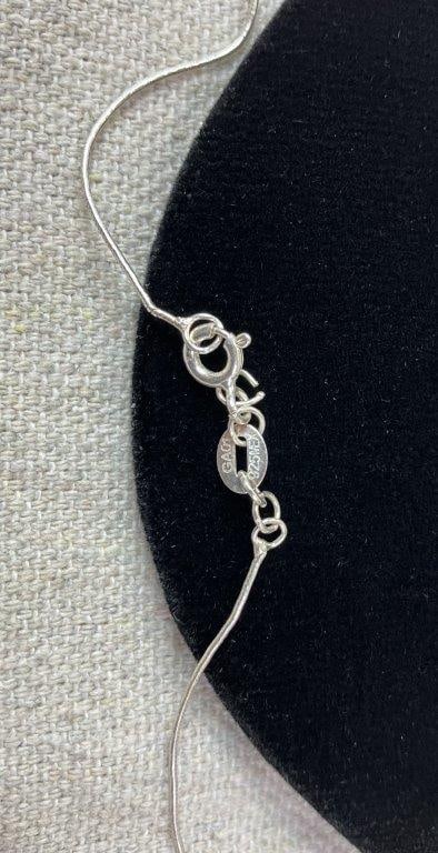 Sterling Silver Art Deco Style Necklace - 4