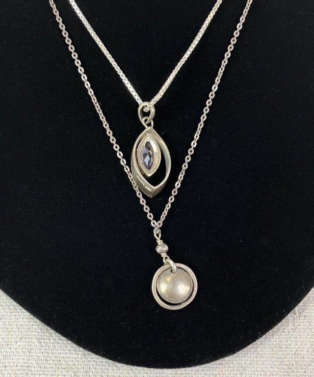 Sterling Silver Amethyst and Pearl Necklaces - 3