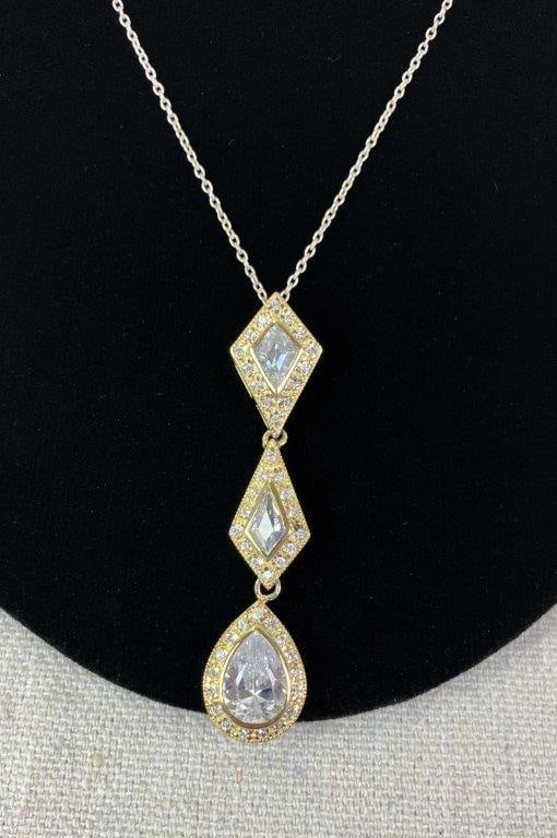 Sterling Silver and Gold Vermeil Tiered Necklace - 2