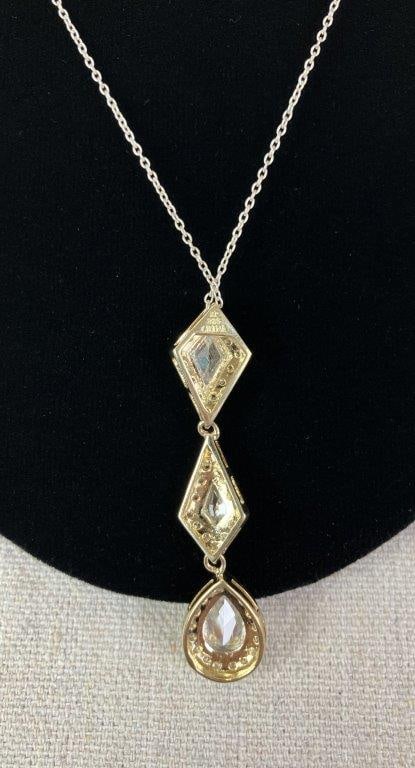 Sterling Silver and Gold Vermeil Tiered Necklace - 3