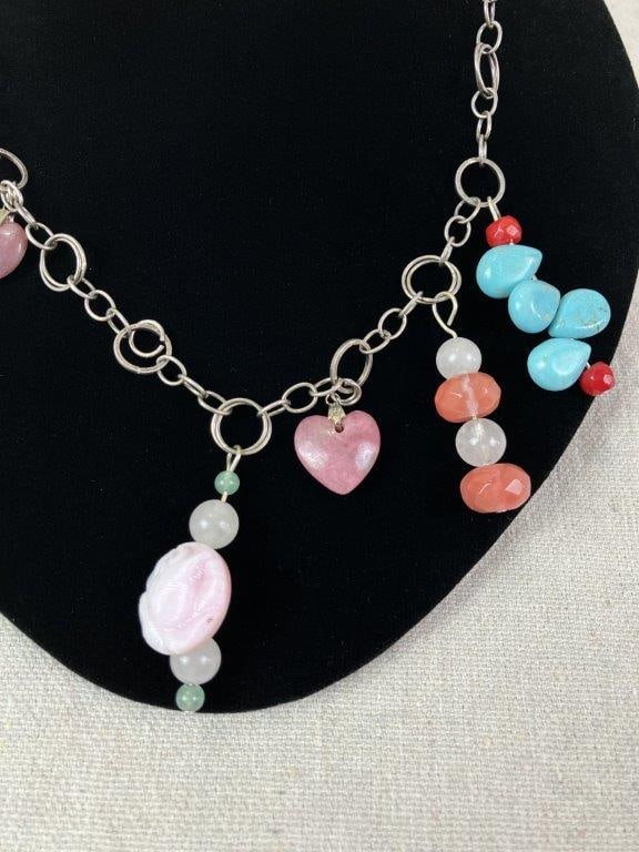 Sterling Silver Beaded Necklace - 2