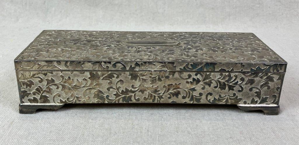 Silverplate Vanity Powder Jar and Jewelry Box - 3