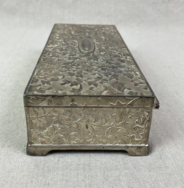 Silverplate Vanity Powder Jar and Jewelry Box - 4