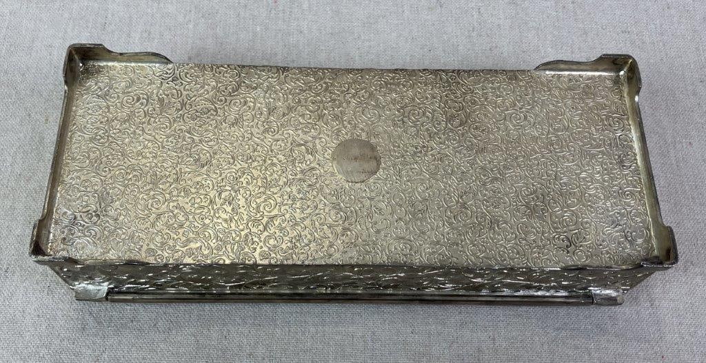 Silverplate Vanity Powder Jar and Jewelry Box - 7