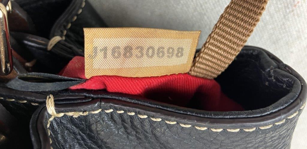 Dooney & Bourke Lexington Black Leather Shoulder Bag - 10