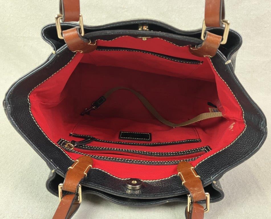 Dooney & Bourke Lexington Black Leather Shoulder Bag - 7