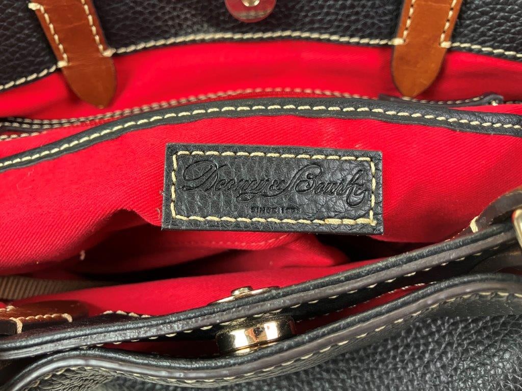 Dooney & Bourke Lexington Black Leather Shoulder Bag - 8