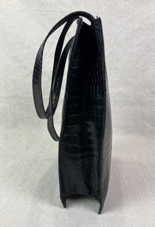 Spiegel “Blushe” Black Crocodile Leather Tote Bag - 4
