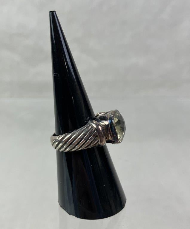 Sterling Silver and Prasiolite Ring - 3