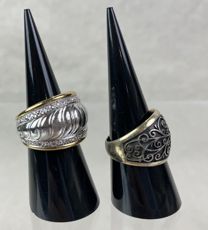 Two Statement Rings Including Sterling Example - 3