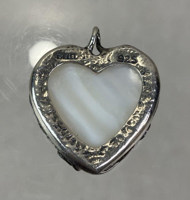 Two Sterling Silver Heart Pendants - 5