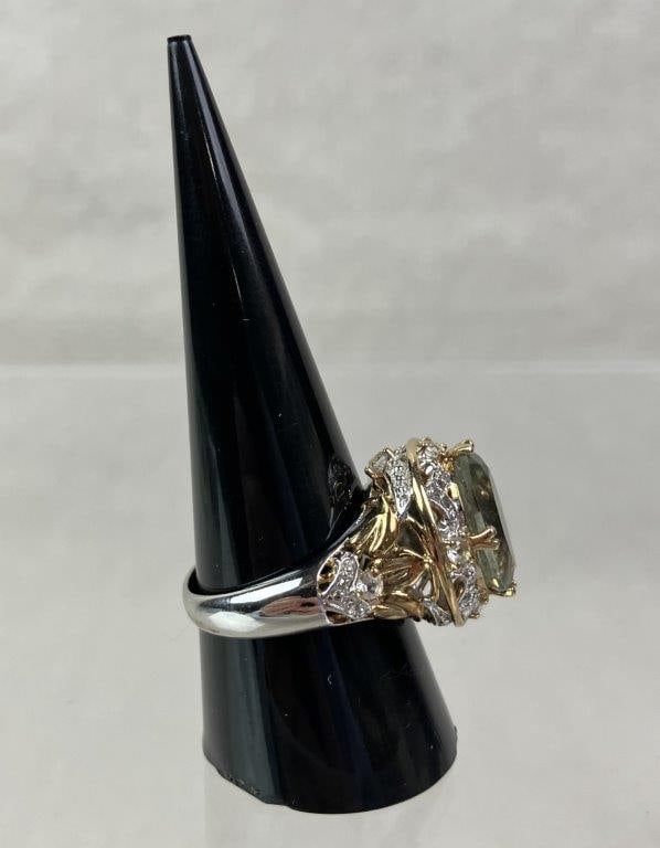 Sterling Silver and Prasiolite Cocktail Ring - 3