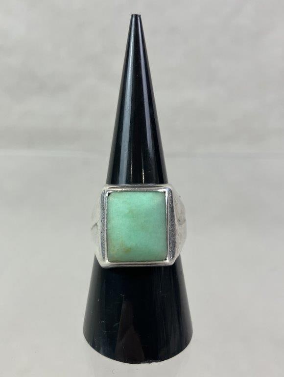 Native American Sterling Silver and Turquoise Ring - 2