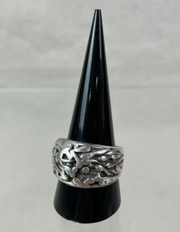 Men's Sterling Silver Modernist Ring - 2