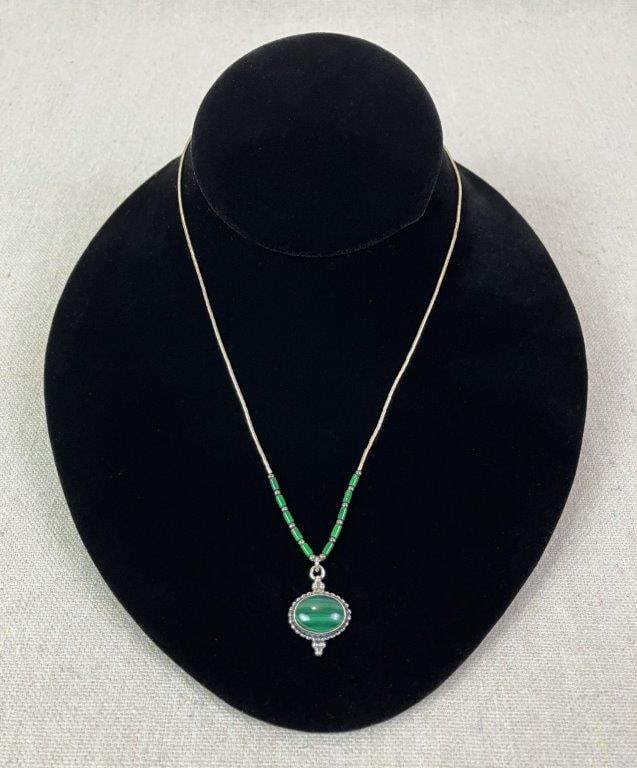 Sterling Silver and Malachite Demi-Parure - 2