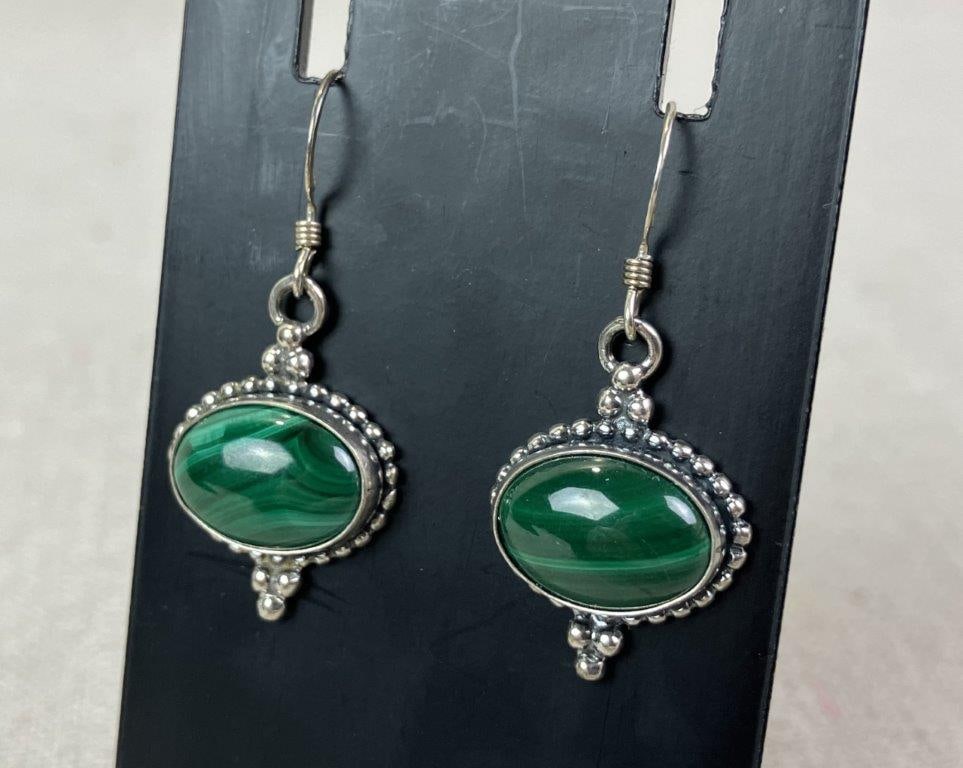 Sterling Silver and Malachite Demi-Parure - 6