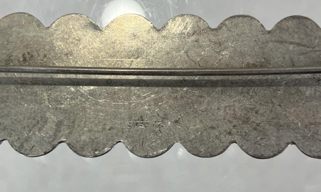 Sterling Silver Modernist Spiral Brooch - 4