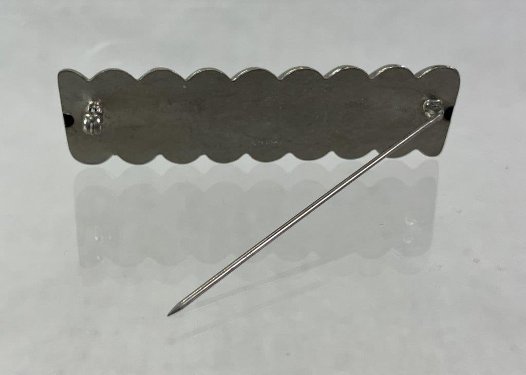 Sterling Silver Modernist Spiral Brooch - 7