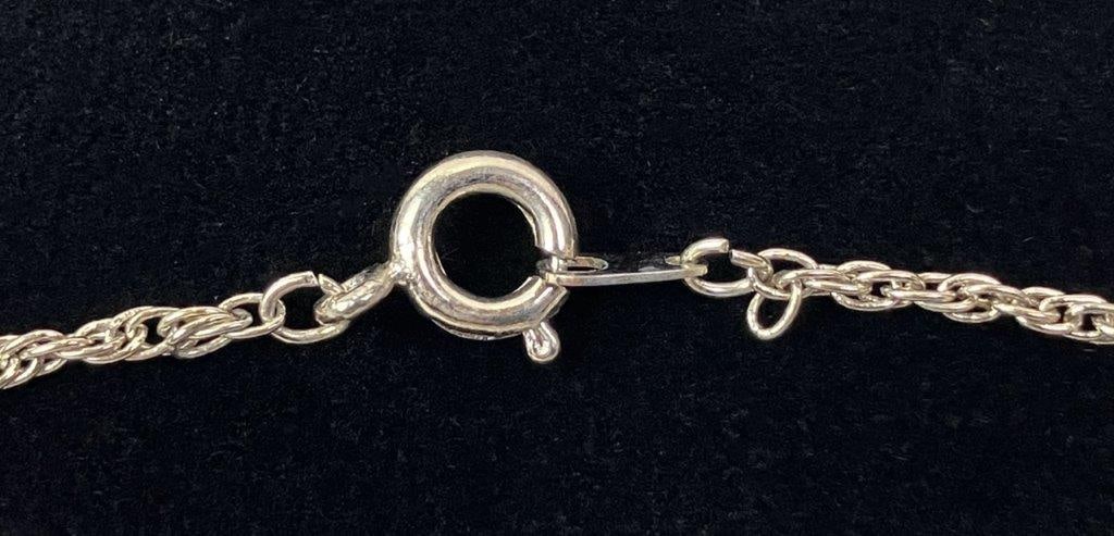 Platinum and Garnet Double Heart Necklace - 4