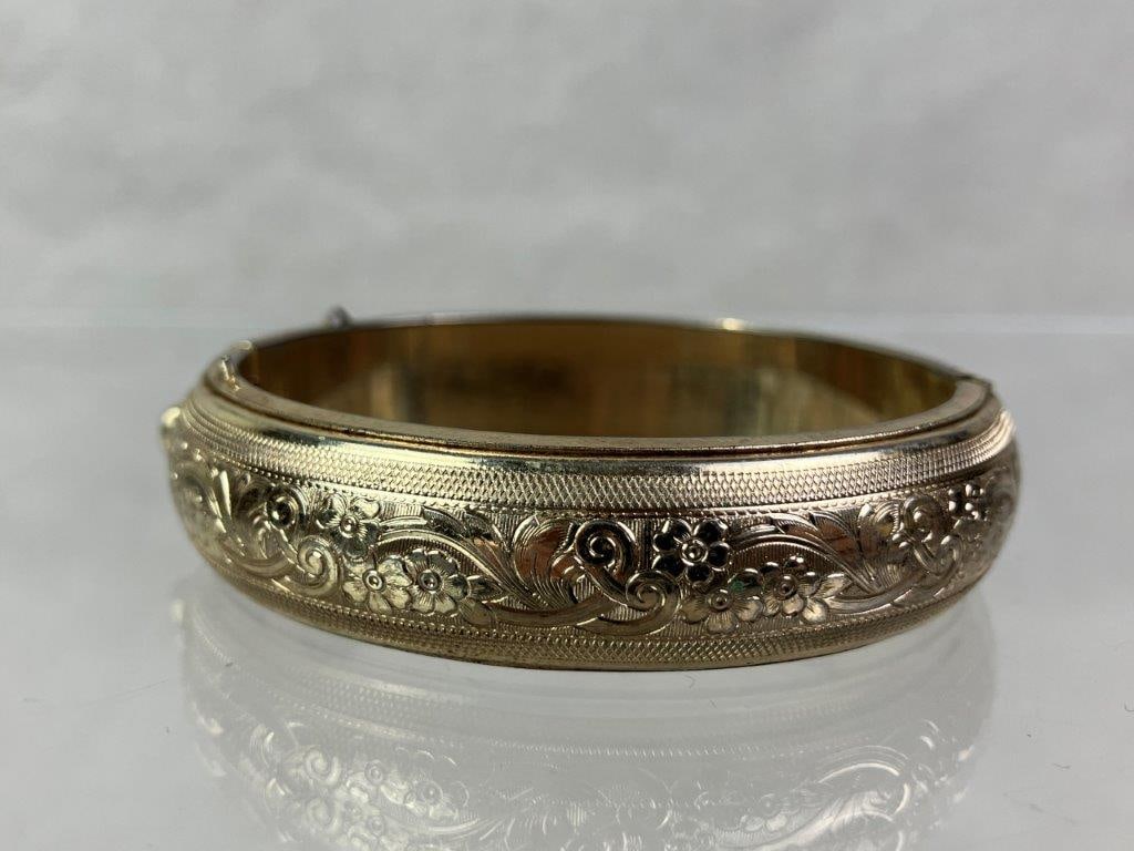 Three Vintage Goldtone Bangles - 2