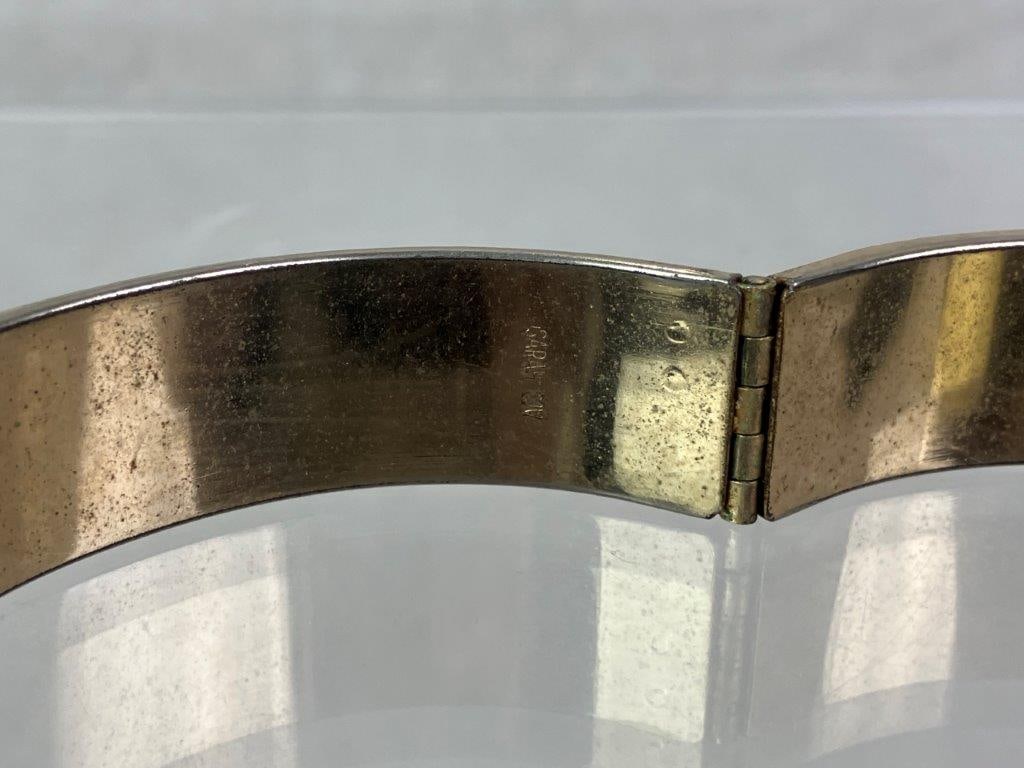 Three Vintage Goldtone Bangles - 3