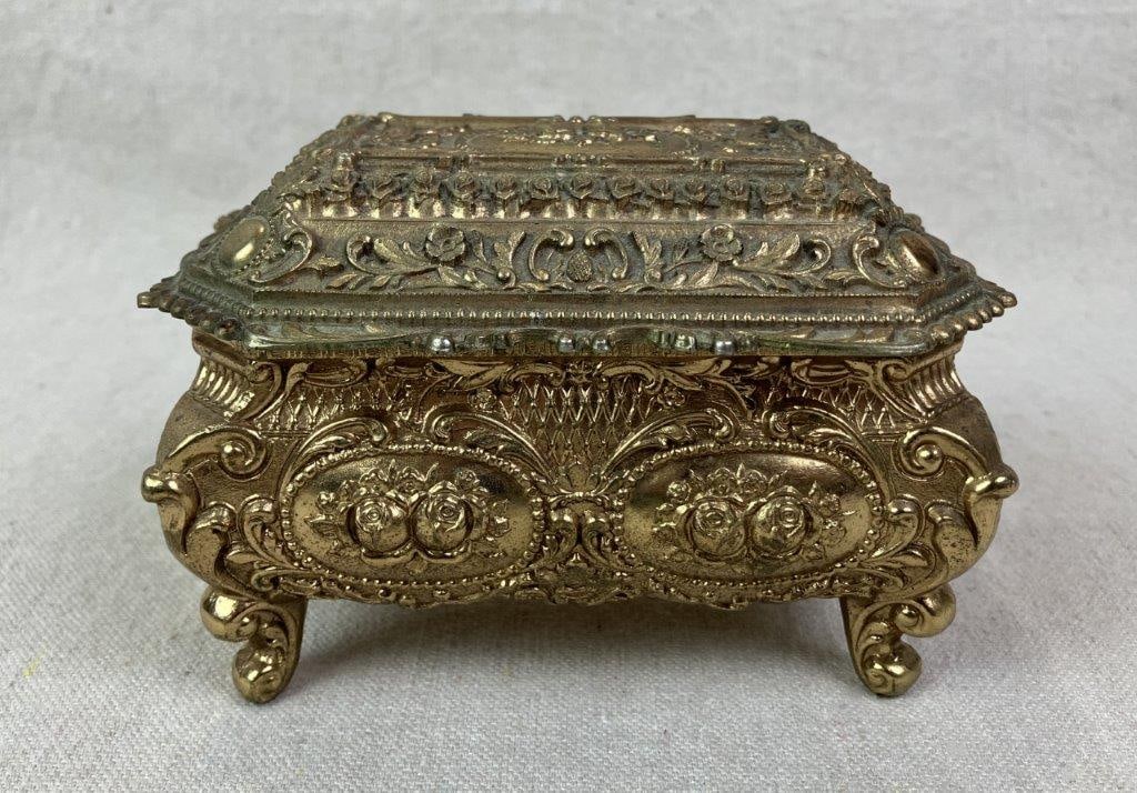 Vintage Himark Goldtone Trinket Box - 2