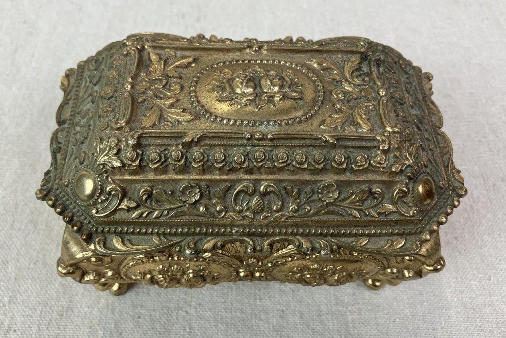 Vintage Himark Goldtone Trinket Box - 3