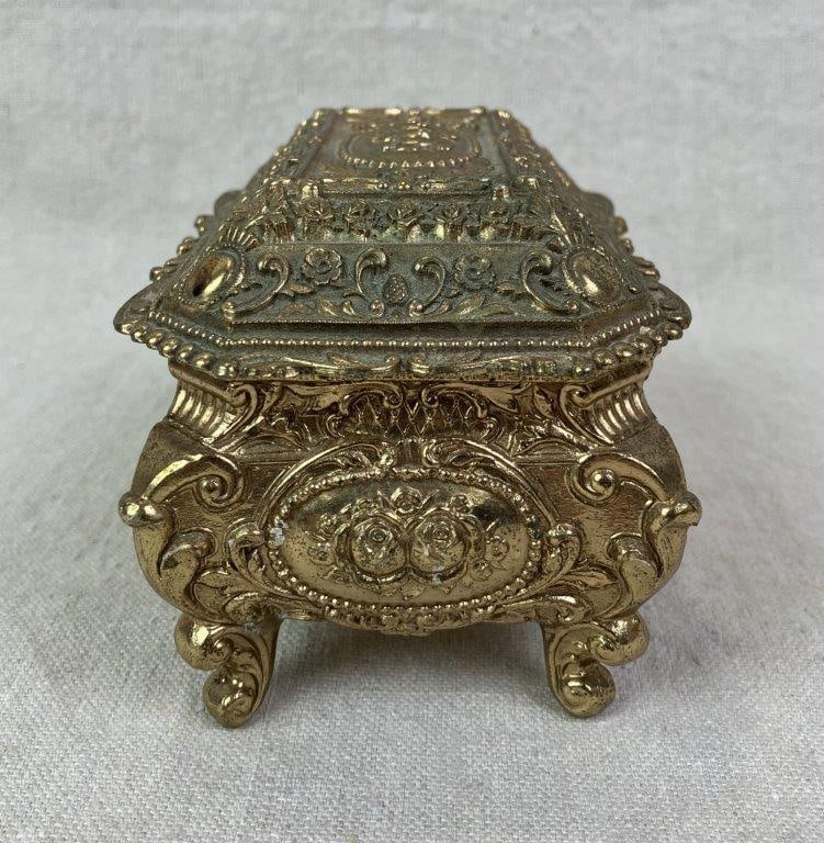 Vintage Himark Goldtone Trinket Box - 4