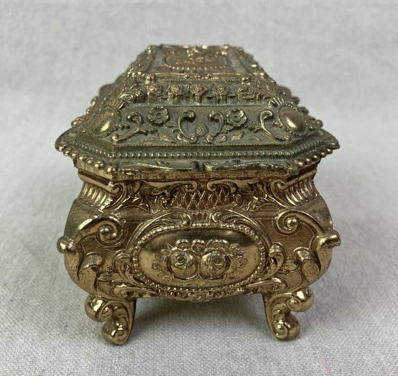 Vintage Himark Goldtone Trinket Box - 6