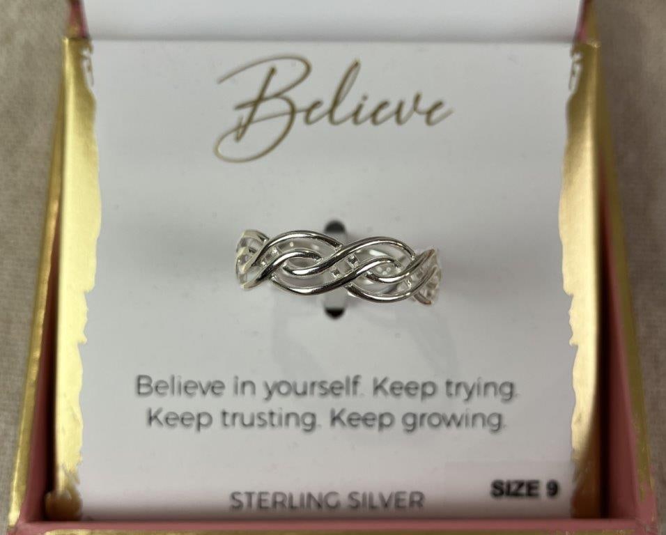 Two Sterling Silver Footnotes Rings - 4