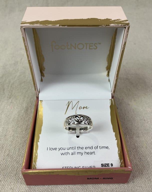 Two Sterling Silver Footnotes Rings - 6