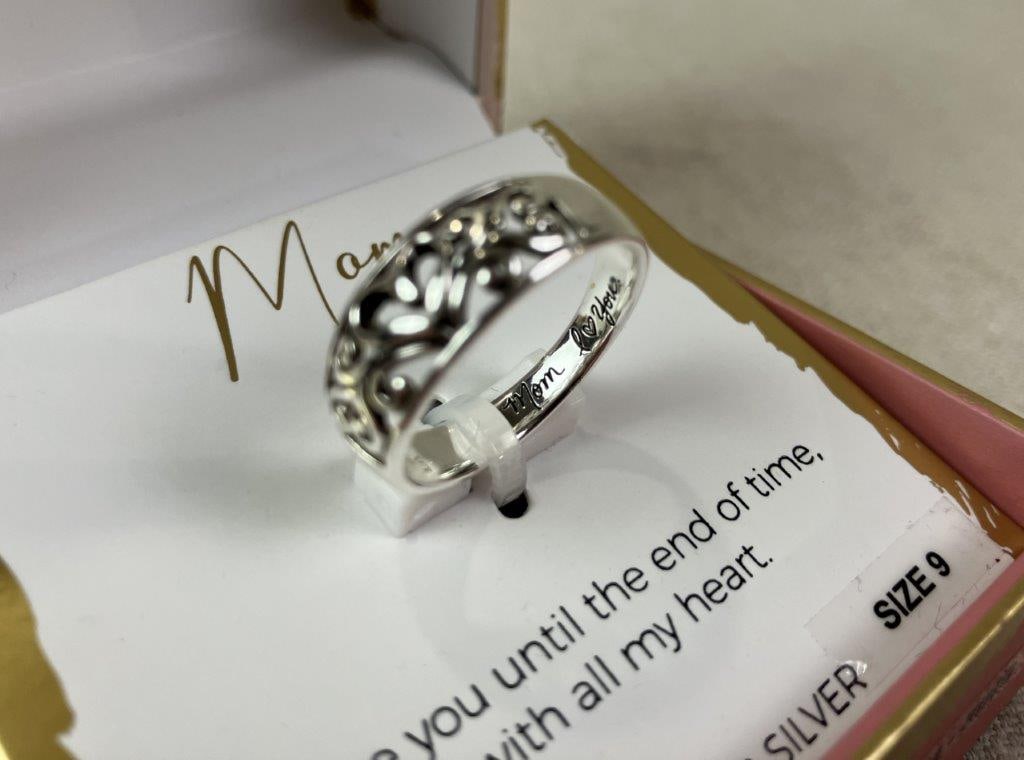 Two Sterling Silver Footnotes Rings - 8