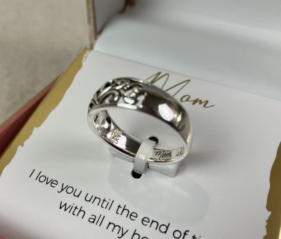 Two Sterling Silver Footnotes Rings - 9