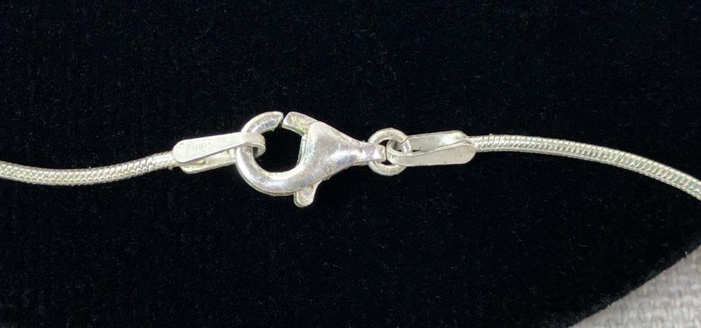 Sterling Silver Blue Topaz Necklace - 4