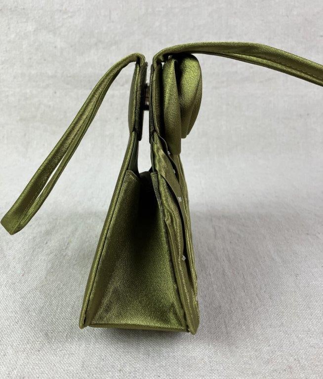 Pair of Fan-Shaped Satin Evening Bags - 6