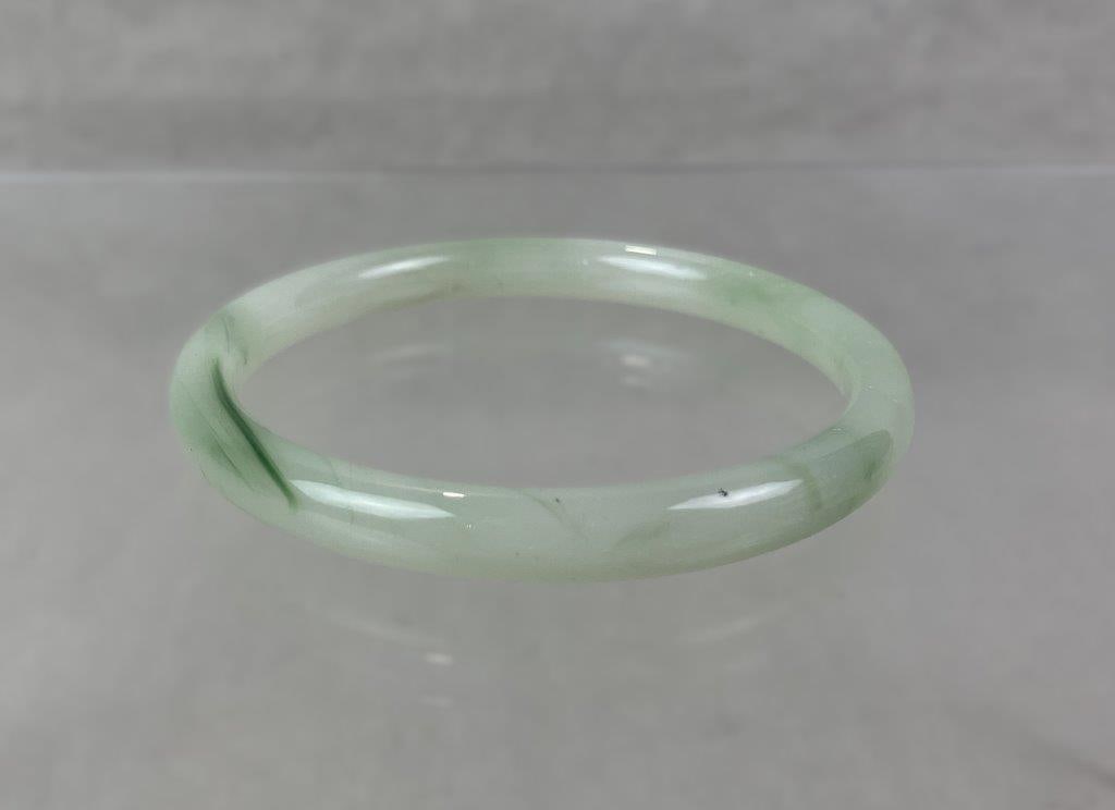Light Jade Bangle Bracelet (1 of 2)